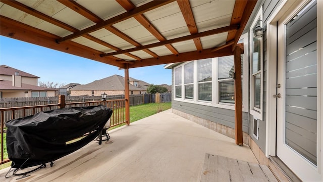 view of patio with grilling area