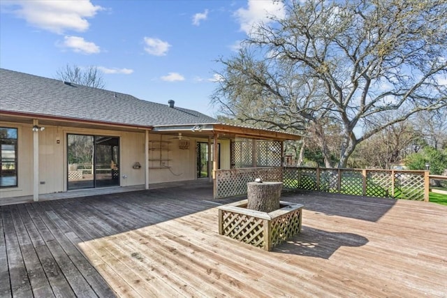 view of wooden deck