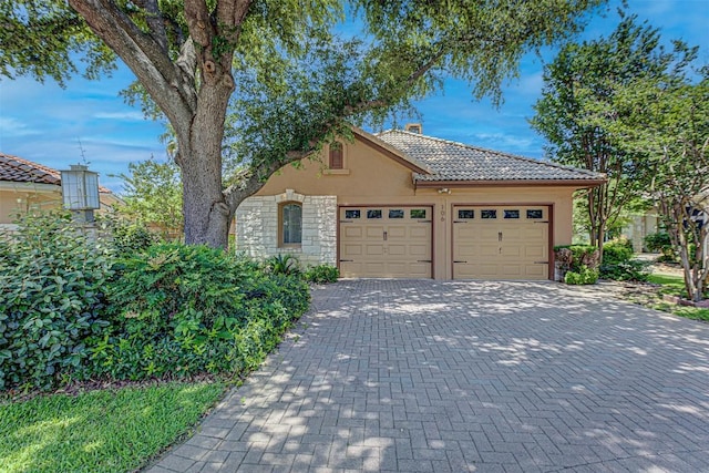 view of front of house featuring a garage