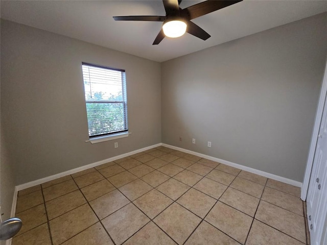 177 E Davilla St, Bartlett, TX 76511 - unfurnished room featuring ceiling fan, baseboards, and light tile patterned floors