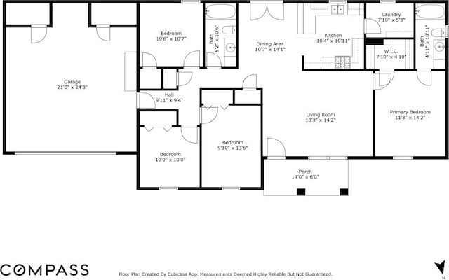 177 E Davilla St, Bartlett, TX 76511 - floor plan