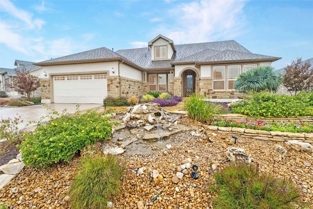 view of front of house featuring a garage