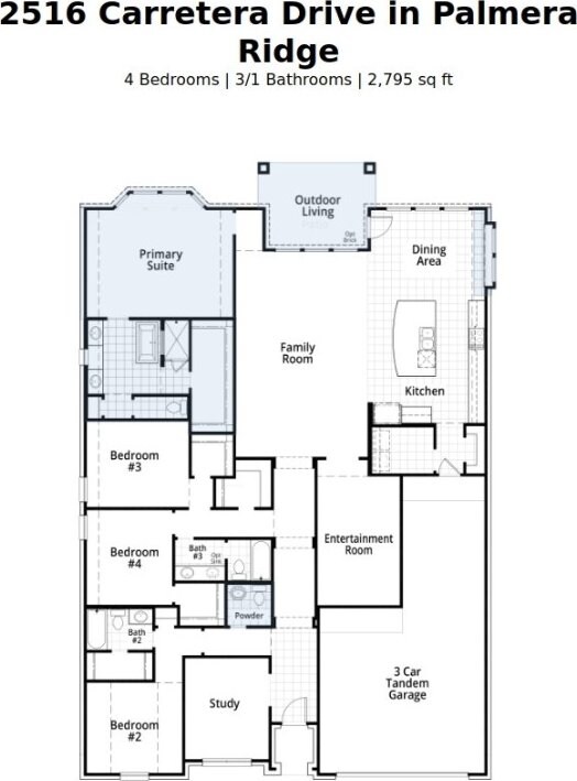 2516 Carretera Dr, Leander, TX 78641 - view of home floor plan