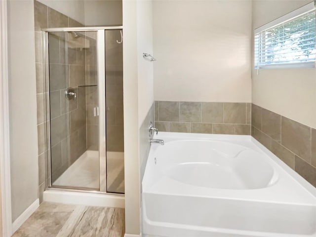 116 San View Dr, Georgetown, TX 78628 - full bath featuring a garden tub and a stall shower