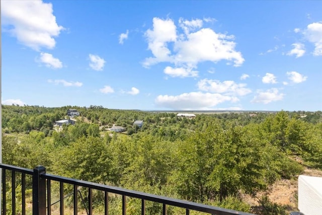 117 Nakalele Ln, Bastrop, TX 78602 - balcony featuring a view of trees