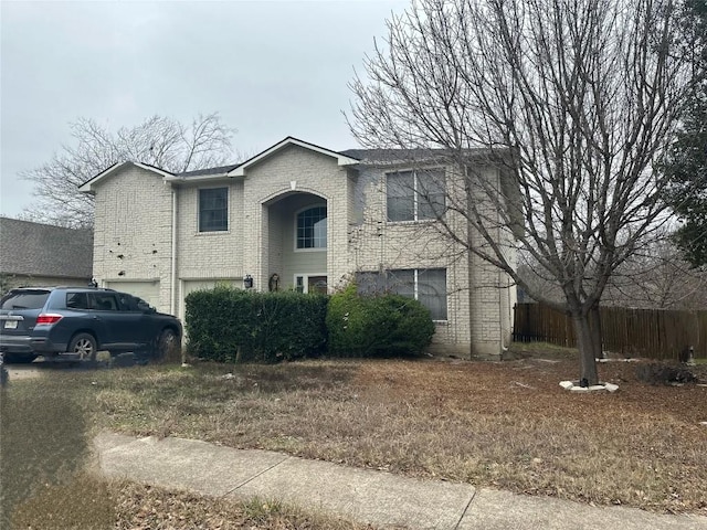 view of property featuring a garage