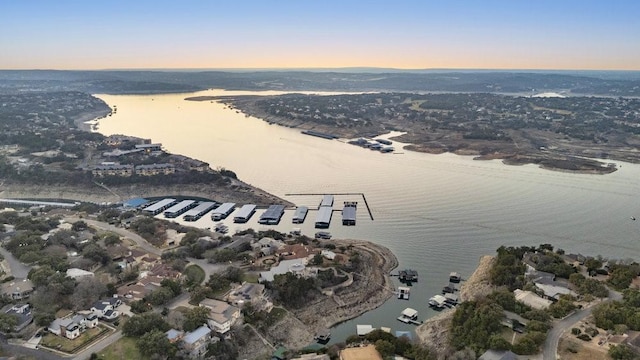 1027 Challenger, Lakeway, TX 78734 - aerial view at dusk of a water view