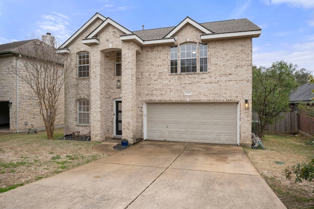 view of front facade featuring a garage