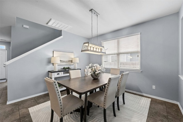 view of tiled dining room