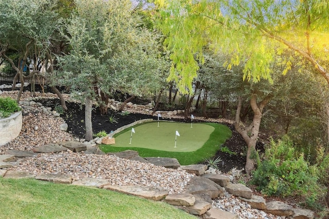 4908 Mirador Dr, Austin, TX 78735 - view of community featuring an area to practice putting