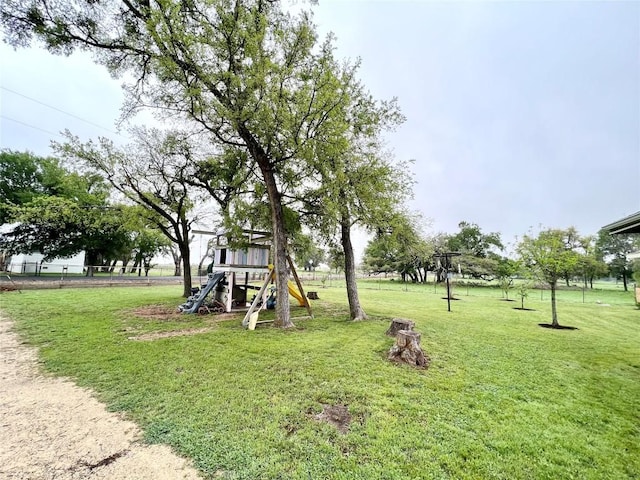 view of yard featuring a playground