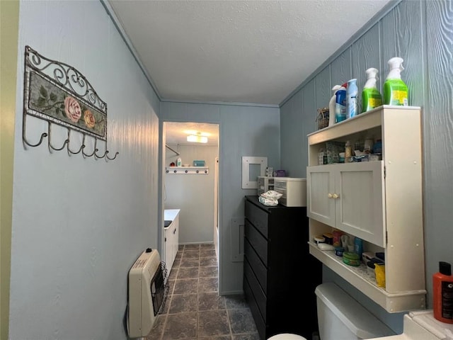 bathroom with heating unit