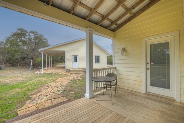 view of wooden deck