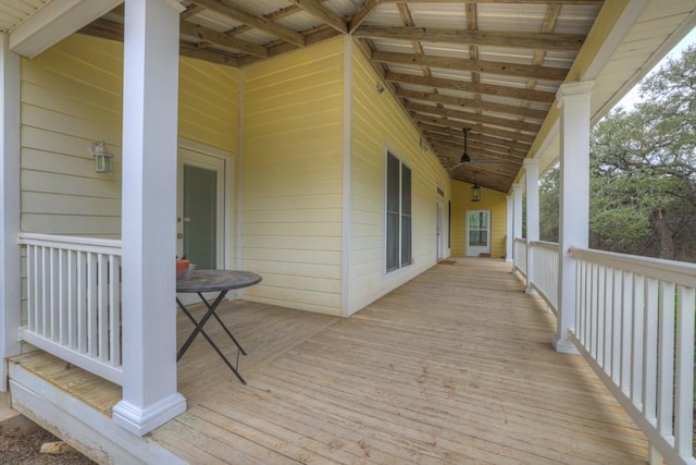 view of wooden terrace