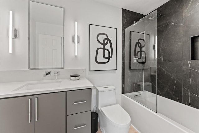 608 Whispering Oaks Dr, Salado, TX 76571 - full bathroom featuring vanity, washtub / shower combination, and toilet