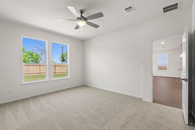 19216 Lady Bird Johnson St, Manor, TX 78653 - carpeted empty room featuring ceiling fan and baseboards