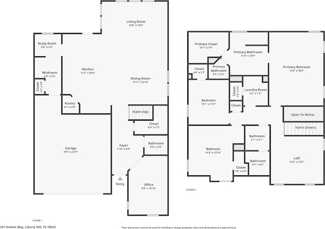 237 Andele Way, Liberty Hill, TX 78642 - view of room layout