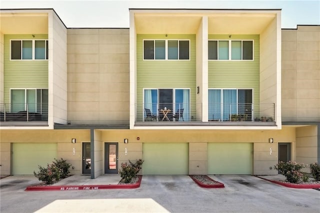 view of property featuring a garage