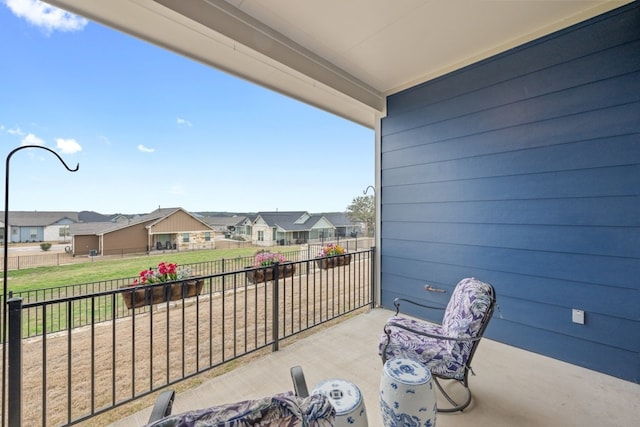 balcony with a residential view