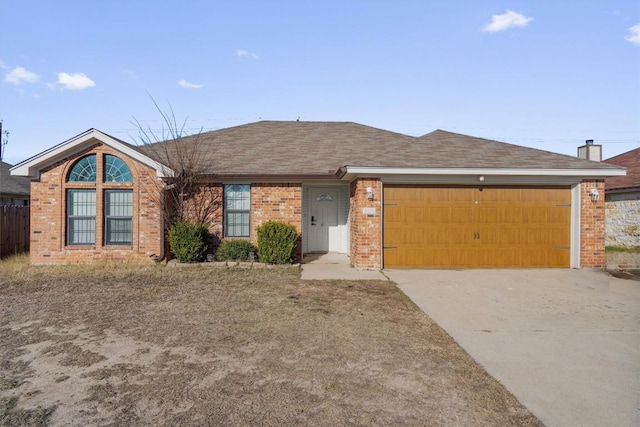 ranch-style house with a garage