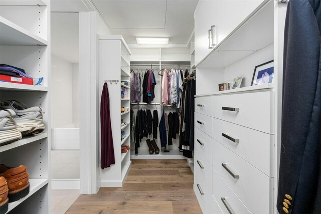 222 W Ave Unit 2201, Austin, TX 78701 - spacious closet with light wood-style floors
