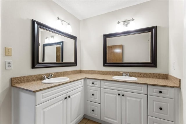 bathroom featuring vanity and tile patterned floors