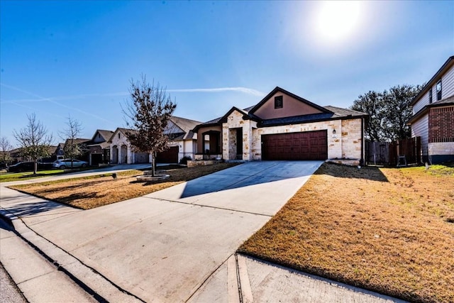 ranch-style home with a garage