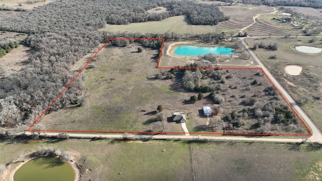 1504 County Road 459, Thorndale, TX 76577 - overview of rural landscape featuring property boundaries highlighted and a pool area