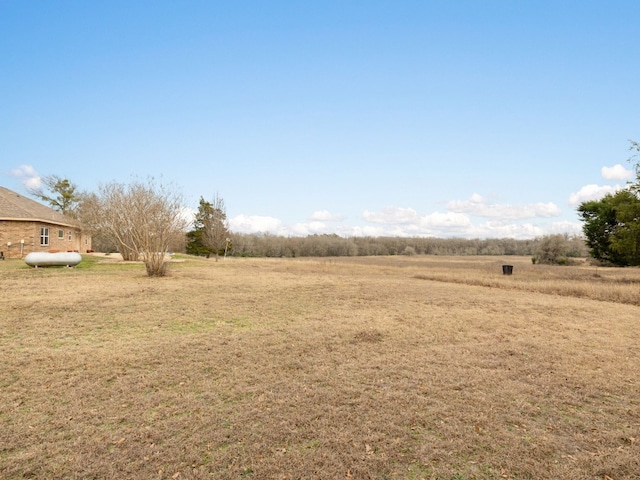 view of yard with a rural view