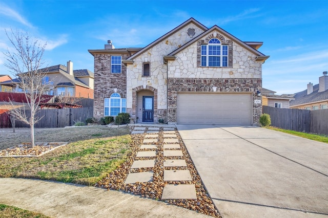 view of front property featuring a garage