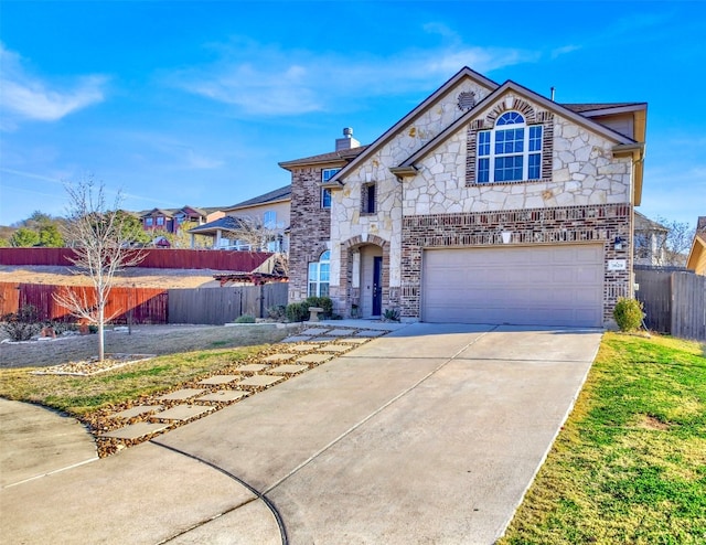 view of property with a garage