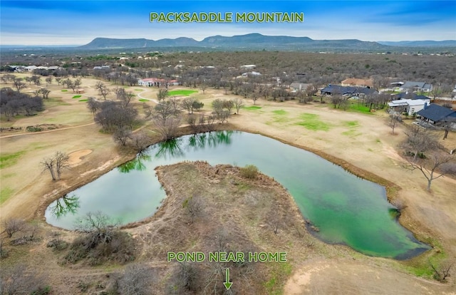 112 Chaumont St, Kingsland, TX 78639 - aerial view with a water and mountain view, view of golf course, and a residential view