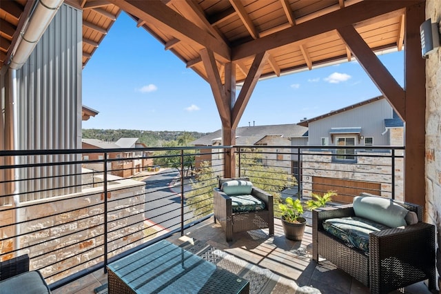 balcony featuring a residential view