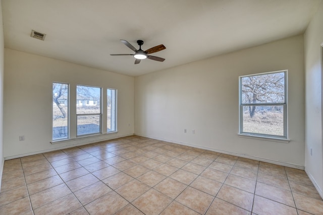 1504 Timber Valley Ln, Granite Shoals, TX 78654 - spare room featuring ceiling fan and light tile patterned flooring