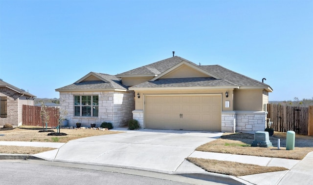 ranch-style house with a garage