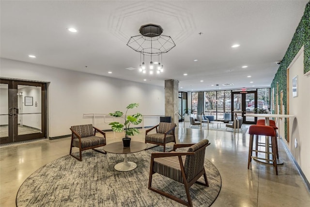 1800 E 4th St Unit 337, Austin, TX 78702 - community lobby with recessed lighting and a wall of windows