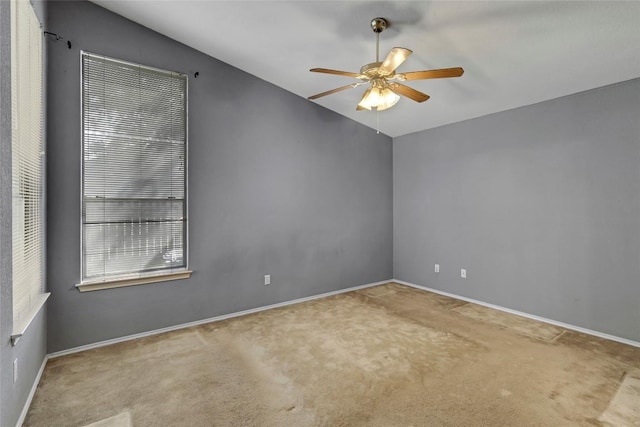 9145 Swanson Ln, Austin, TX 78748 - carpeted empty room featuring a ceiling fan, baseboards, and vaulted ceiling