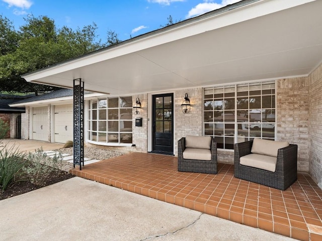 entrance to property with a garage