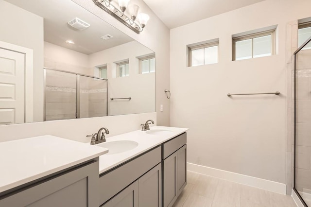 10610 Wills Loop, Austin, TX 78717 - full bathroom with double vanity and a stall shower