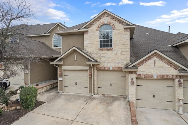 view of front of house featuring a garage