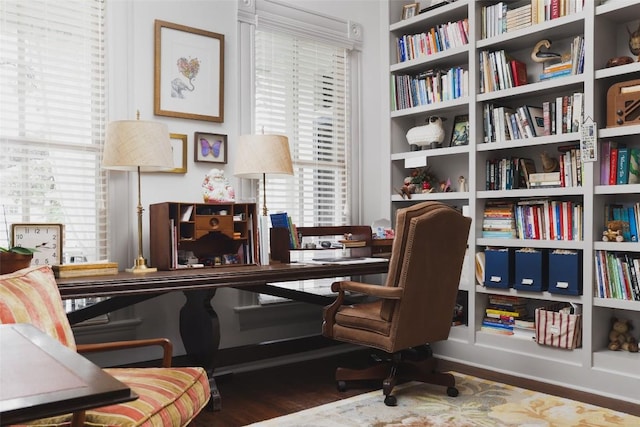 209 E Elizabeth St, Austin, TX 78704 - home office featuring wood finished floors