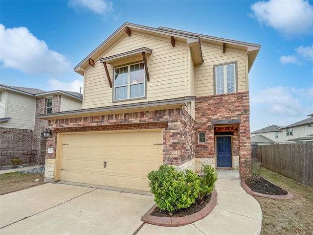 view of front of home featuring a garage