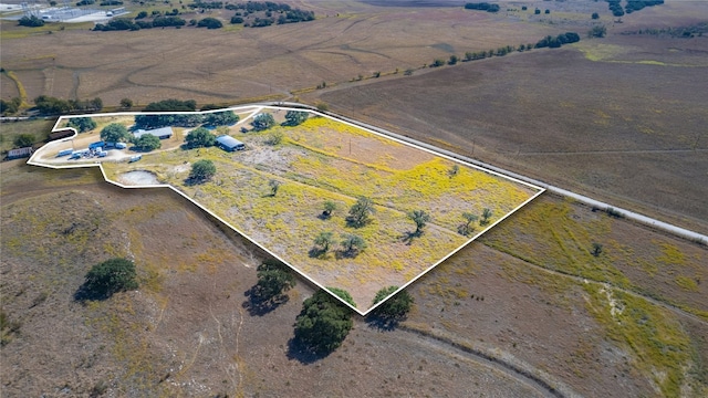 aerial view featuring a rural view