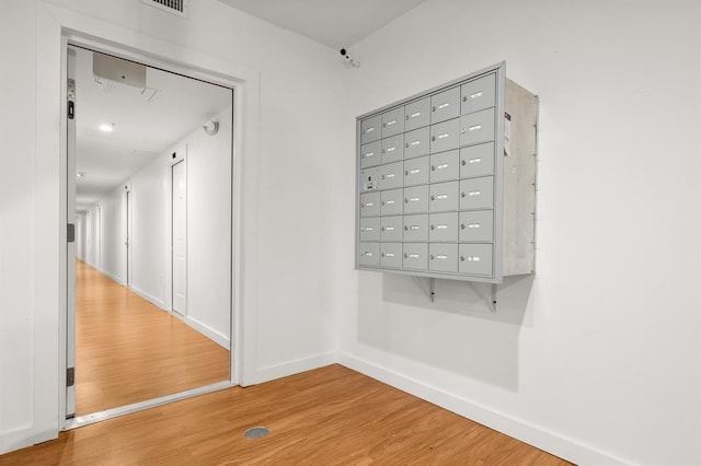 interior space with mail boxes