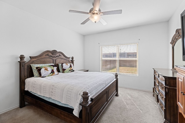 11813 Carrizo Springs Path, Manor, TX 78653 - bedroom with light colored carpet and a ceiling fan