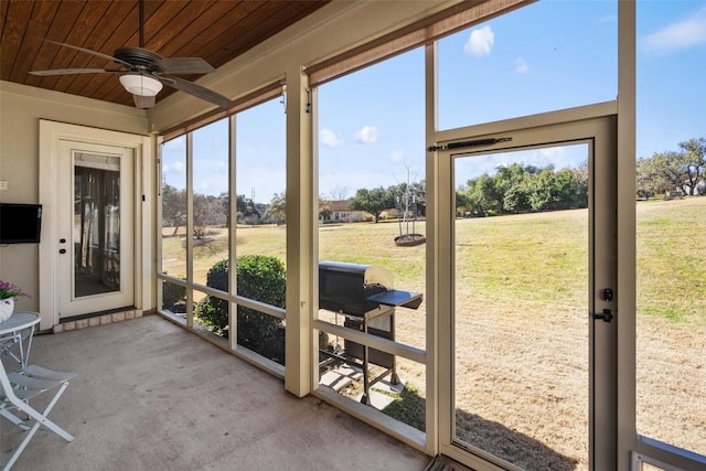 216 Fairlake Cir, Austin, TX 78734 - unfurnished sunroom featuring ceiling fan and healthy amount of natural light