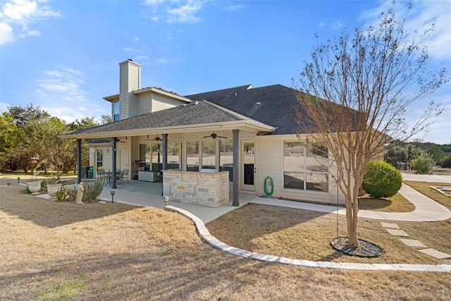 exterior space with a yard and a patio area