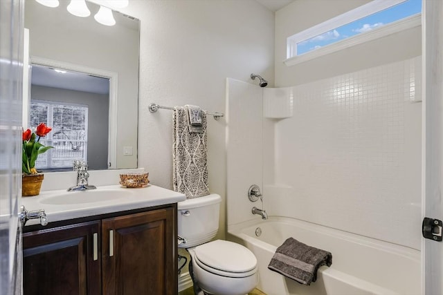 317 Yellow Rose Trl, Georgetown, TX 78633 - full bathroom with shower / bathtub combination, toilet, and vanity
