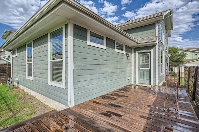 exterior space with a wooden deck