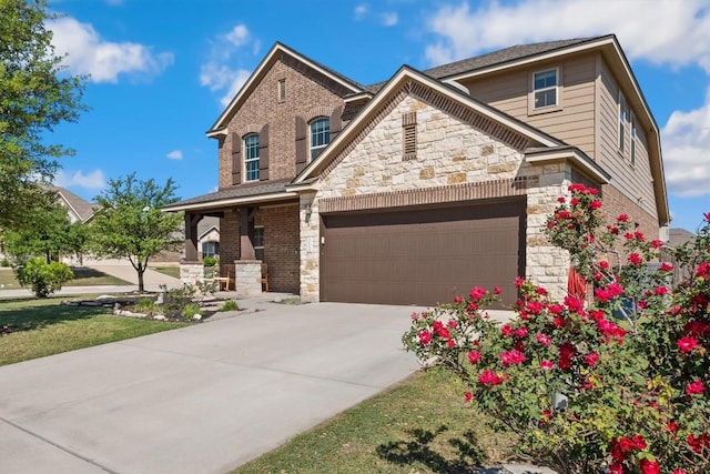 craftsman inspired home with a porch